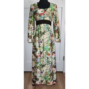 Vintage 1960's Peck & Peck Floral Maxi Dress